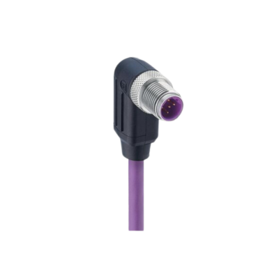 M12 B-code mannelijk haaks PUR violet PROFIBUS
